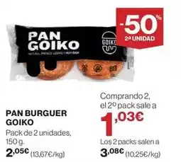 El Corte Inglés Pan burguer oferta
