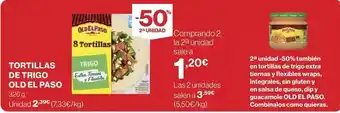 El Corte Inglés Old el paso - tortillas de trigo oferta