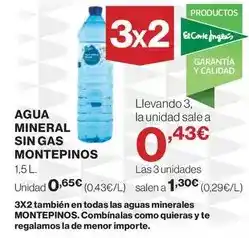 El Corte Inglés Agua mineral sin gas oferta