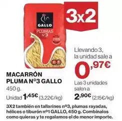 El Corte Inglés Gallo - macarrón pluma n°3 oferta