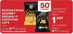 El Corte Inglés Lay's - patatas fritas gourmet original o corte fino oferta