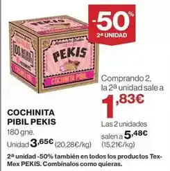 El Corte Inglés Pekis - cochinita oferta