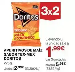 El Corte Inglés Doritos - aperitivos de maiz sabor tex-mex oferta