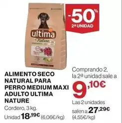 El Corte Inglés Affinity - alimento seco natural para perro medium maxi adulto ultima nature oferta