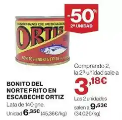 El Corte Inglés Ortiz - bonito del norte frito en escabeche oferta