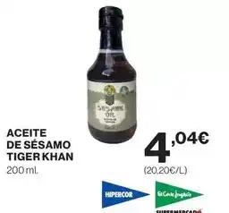 El Corte Inglés Tiger khan - aceite de sésamo oferta