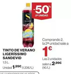 El Corte Inglés Sandevid - tinto de verano ligerissimo oferta