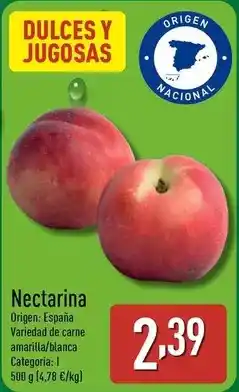 ALDI Nectarina oferta