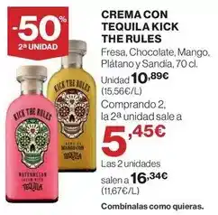 El Corte Inglés Kick the rules - crema con tequila kick oferta