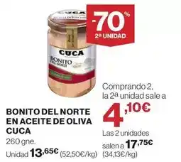 El Corte Inglés Cuca - bonito del norte en aceite de oliva oferta