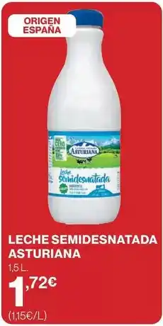 El Corte Inglés La asturiana - leche semidesnatada oferta