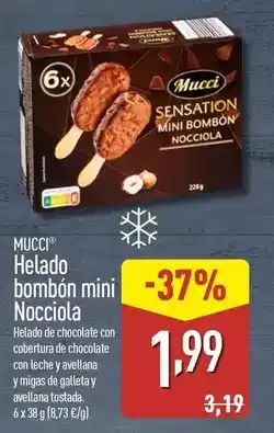 ALDI Mucci - helado bombon mini nocciola oferta