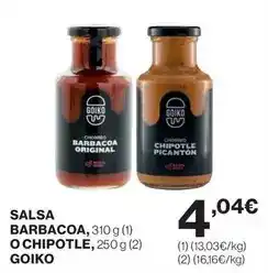 El Corte Inglés Salsa barbacoa, o chipotle oferta