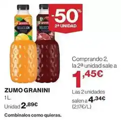 El Corte Inglés Granini - zumo oferta