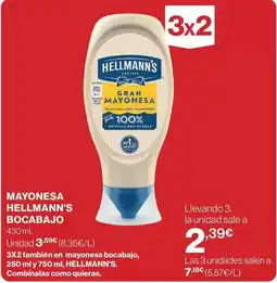 El Corte Inglés Hellmann's - mayonesa bocabajo oferta
