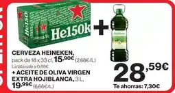 El Corte Inglés Heineken - cerveza + aceite de oliva virgen extra hojiblanca oferta