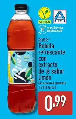 ALDI River - bebida refrescante con extracto de te sabor limon oferta