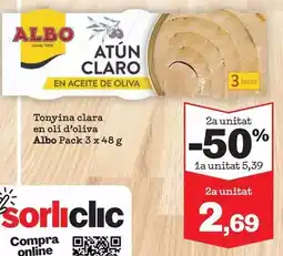 Sorli Albo - tonyina clara en oli d'oliva oferta
