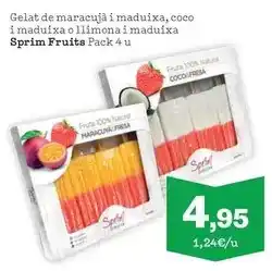 Sorli Sprim fruits - gelat de maracujá i maduixa, coco i maduixa o llimona i maduixa oferta