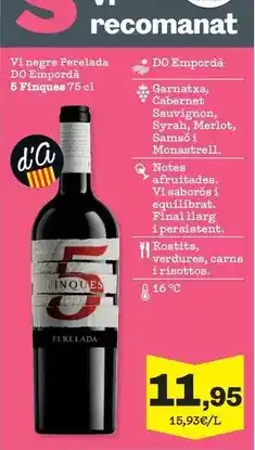 Sorli Vi negre perelada do emporda/ 5 finques oferta