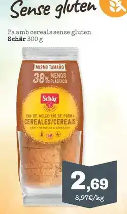 Sorli Schär - pa amb cereals sense gluten oferta