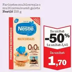 Sorli Nestlé - farinetes multicereals o multicereals amb galeta oferta