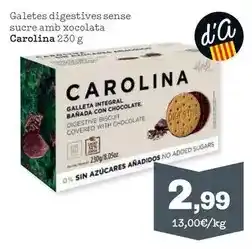 Sorli Galetes digestives sense sucre amb xocolata oferta
