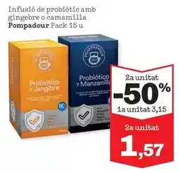 Sorli Pompadour - infusio de probiotic amb gingebre o camamilla oferta