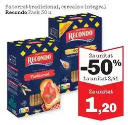 Sorli Recondo - pa torrat tradicional, cereals o integral oferta