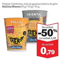 Sorli Gallina blanca - fideus yatekomo, tota la gamma básica de gots oferta
