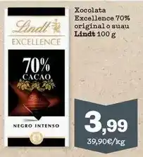 Sorli Lindt - xocolata excellence 70% original o suau oferta