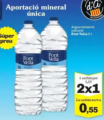 Sorli Font vella - aigua mineral natural oferta