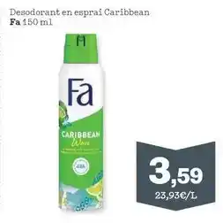 Sorli Fa - desodorant en esprai caribbean oferta