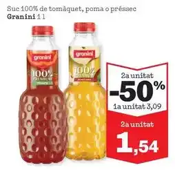 Sorli Granini - suc 100% de tomaquet, poma o pressec oferta