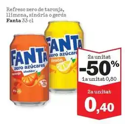 Sorli Fanta - refresc zero de taronja, llimona, síndria o gerds oferta