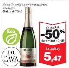 Sorli Raimat - cava chardonnay brut nature ecologic oferta