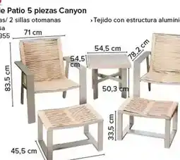 Costco As - patio 5 piezas canyon oferta