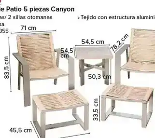 Costco As - patio 5 piezas canyon oferta