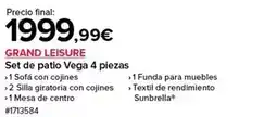Costco Vega - set de patio 4 piezas oferta