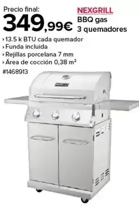 Costco Bbq gas 3 quemadores oferta