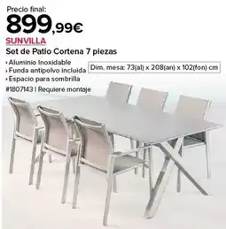 Costco Dim - set de patio cortena 7 piezas oferta