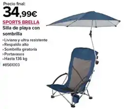 Costco Liviana - silla de playa con sombrilla oferta