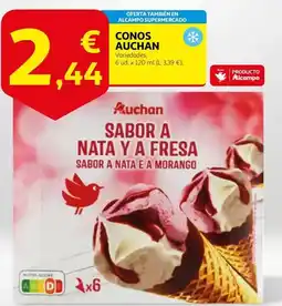 Alcampo Alcampo - conos nata y a fresa oferta