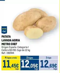 Makro Chef - patata lavada agria oferta
