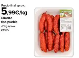 Costco Pueblo - chorizo tipo pueblo oferta