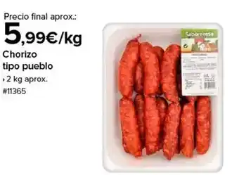 Costco Pueblo - chorizo tipo pueblo oferta