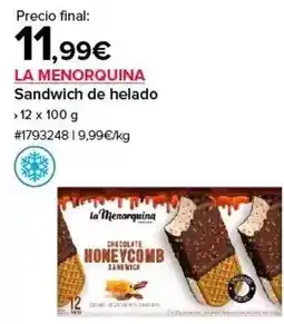 Costco La menorquina - sandwich de helado oferta