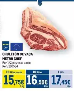 Makro Chef - chuletón de vaca oferta