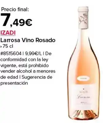 Costco Izadi - vino rosado oferta