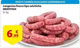 Alcampo Alcampo - longaniza fresca tipo salchicha oferta